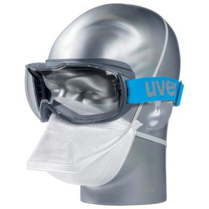 Uvex FFP2 NR silv-Air lite 4200 - CE 2797 mit UVEX Ultra Vision Brille